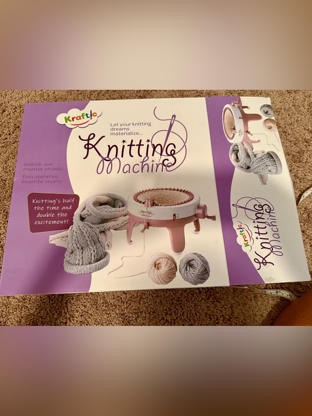 Kraftlc Knitting Machine in Pink and White
